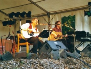 von links: Alexander Wolfrum + Eddy Gabler, 2001 Zeilbergfestival